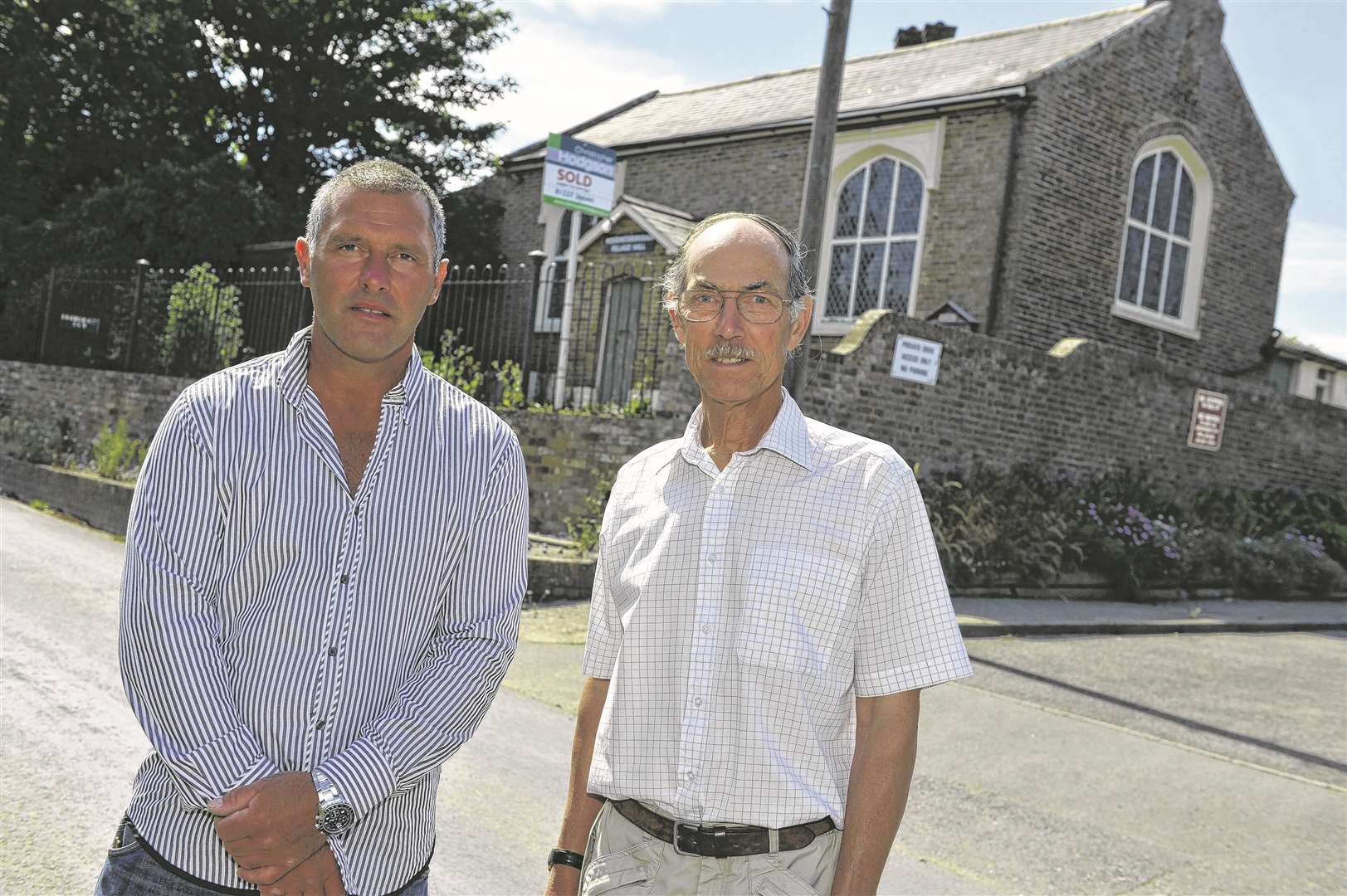 Parish councillor Steve Hoskins and chairman of Parish Council David Woodward