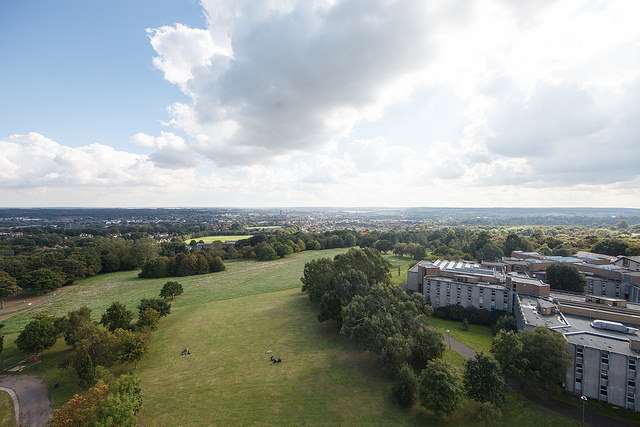 Kent University seen from the Kent Eye wheel.