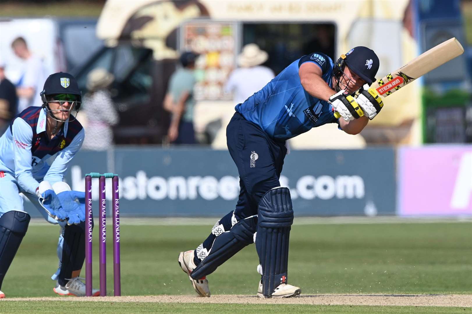 George Munsey hit 96 from 79 balls for Kent Spitfires. Picture: Keith Gillard (49482831)