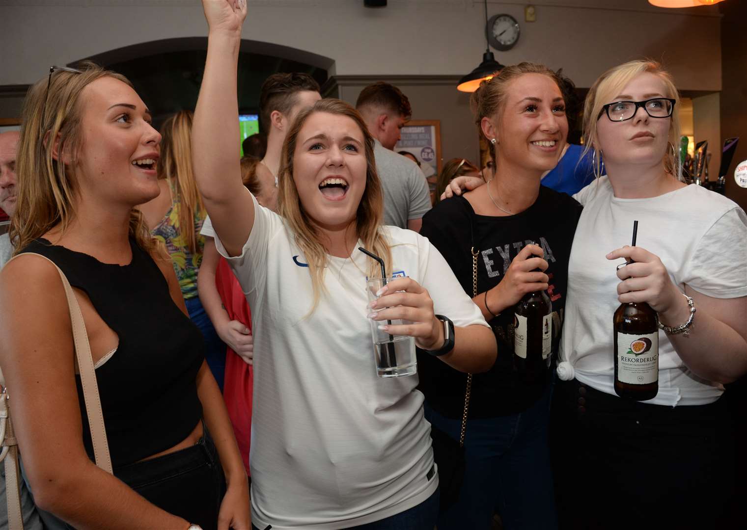 Fans watching England at The Cricketers in Gillingham during the 2018 World Cup