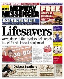 Medway Messenger front page, October 12