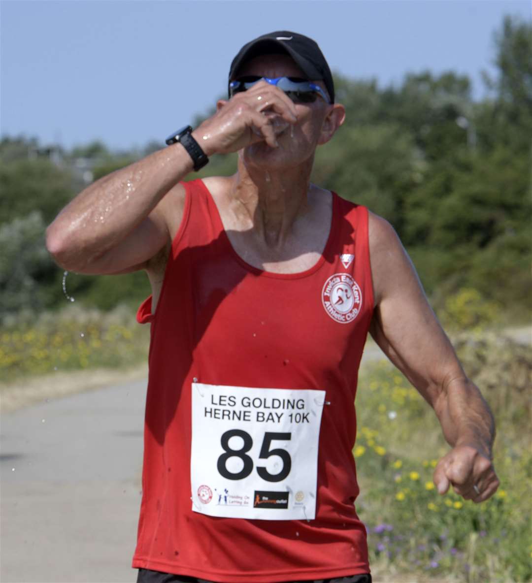 The race proved thirsty work for Andrew Gibbens of Invicta East Kent. Picture: Barry Goodwin (58030718)