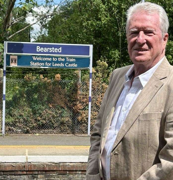 Cllr David Hall at Bearsted Station