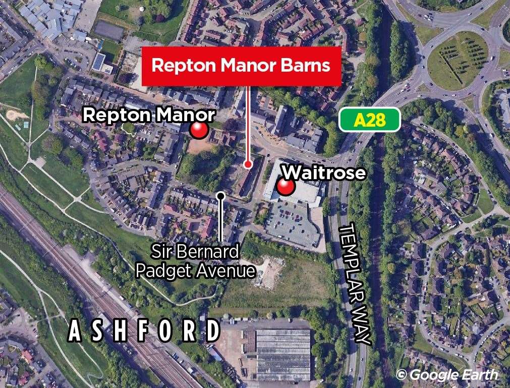 Repton Manor Barns sit opposite Waitrose in Ashford