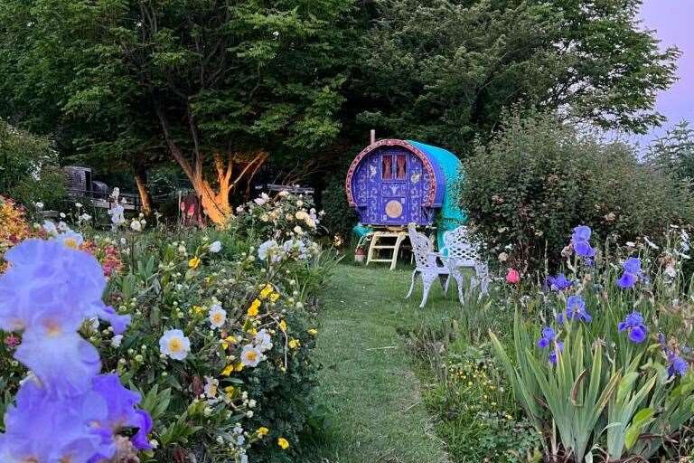 The quirky old-school Gypsy caravan. Picture: Strutt and Parker