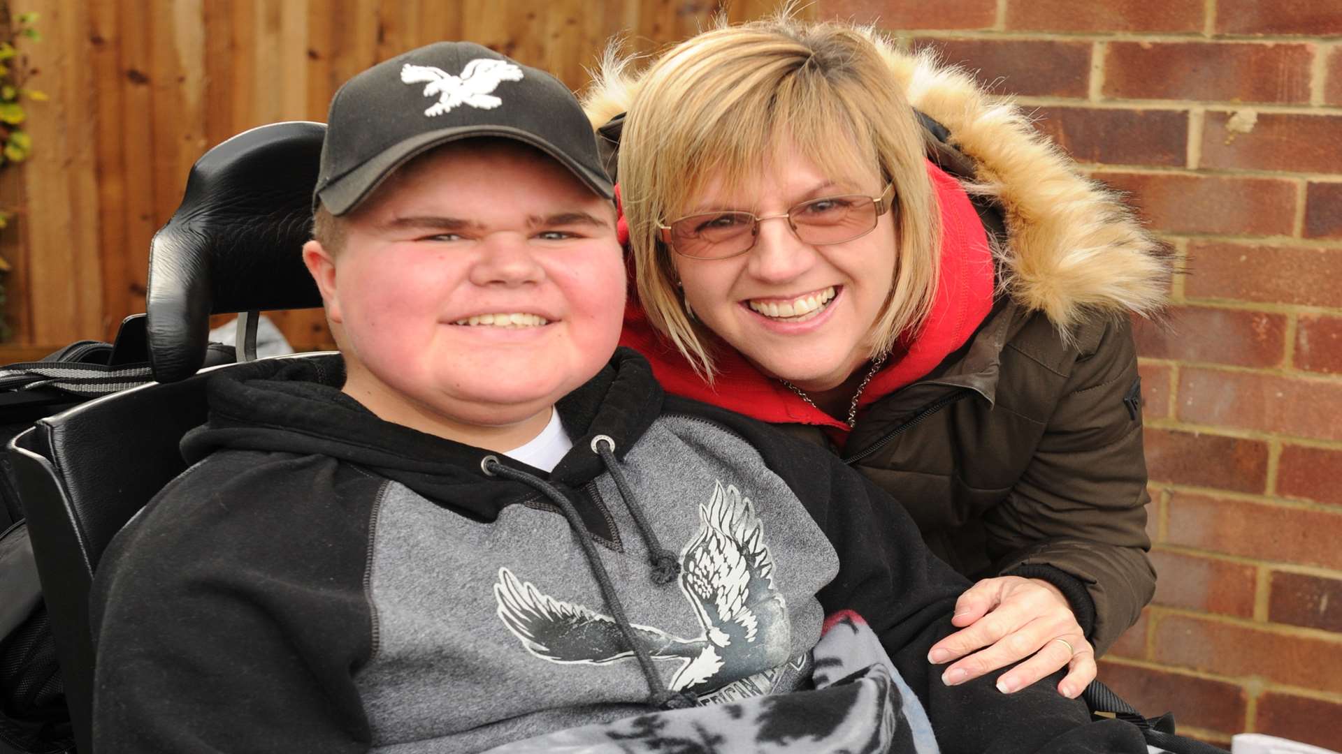 Cam with his mum, Lisa Edmonds