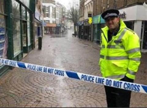 Ramsgate High Street was cordoned off (1287548)