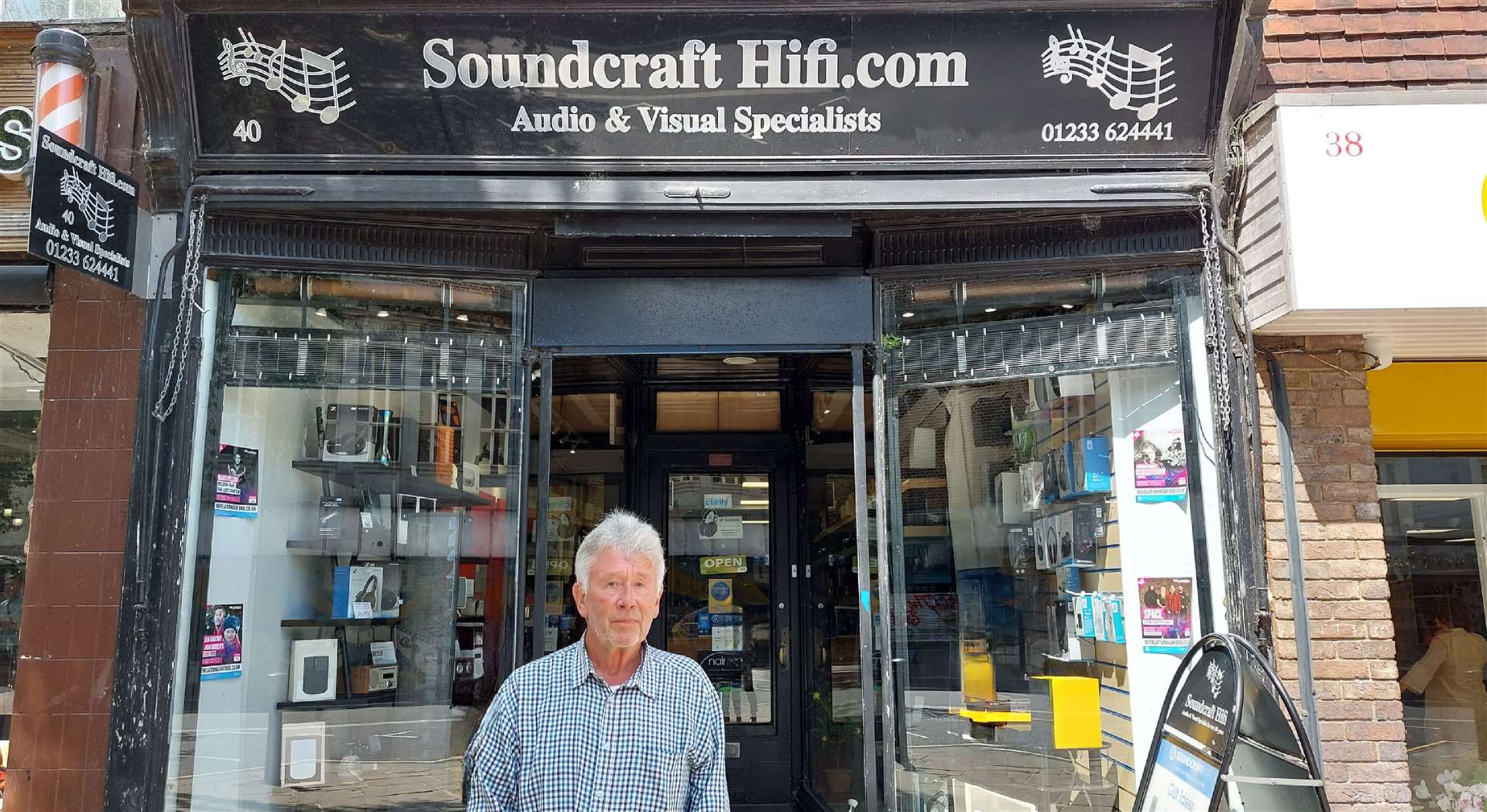 Geoff Mathews of Soundcraft Hi-Fi store in Ashford’s Lower High Street