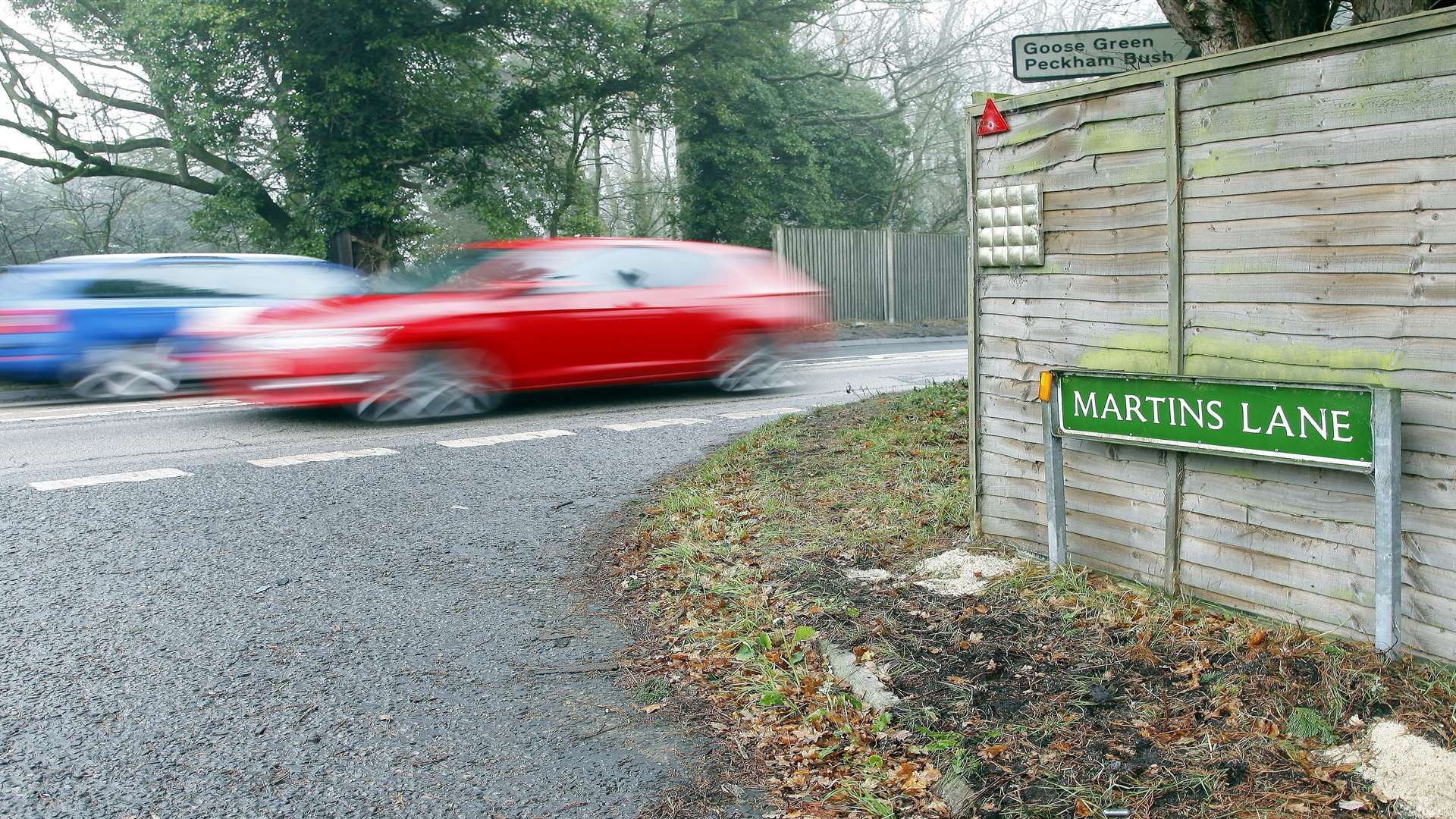 Seven Mile Lane junction with Martins Lane