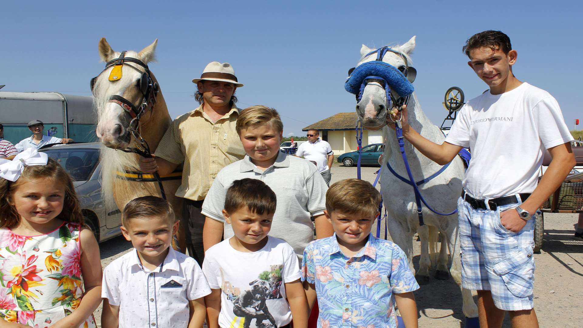 Amos Beaney and Billy Matcham with Ellin Beaney, Johnnie Beaney, Tommi Eastwood, Dylan Cooper and Henry Cooper