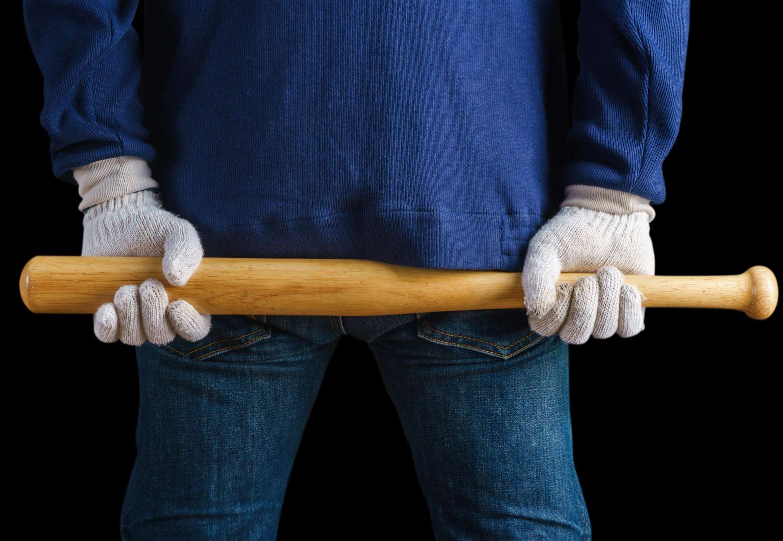 Draper repeatedly swung the baseball bat at his victim. Stock image