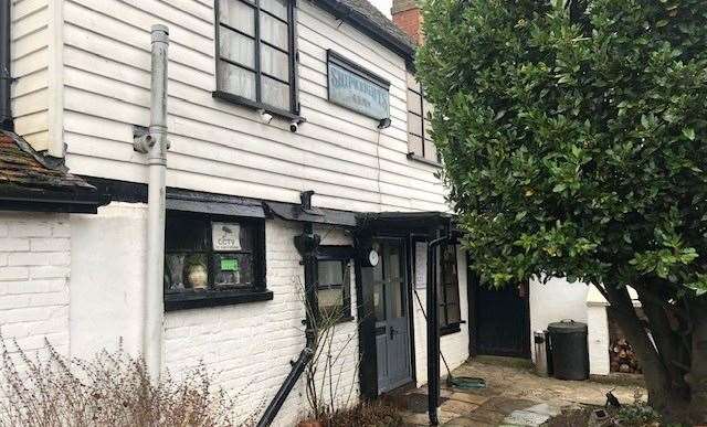 The waterfront pub, the Shipwright’s Arms, just outside of Faversham