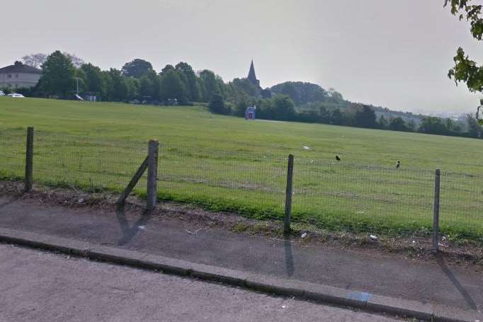 The Kent Air Ambulance landed in Church Green, Strood.