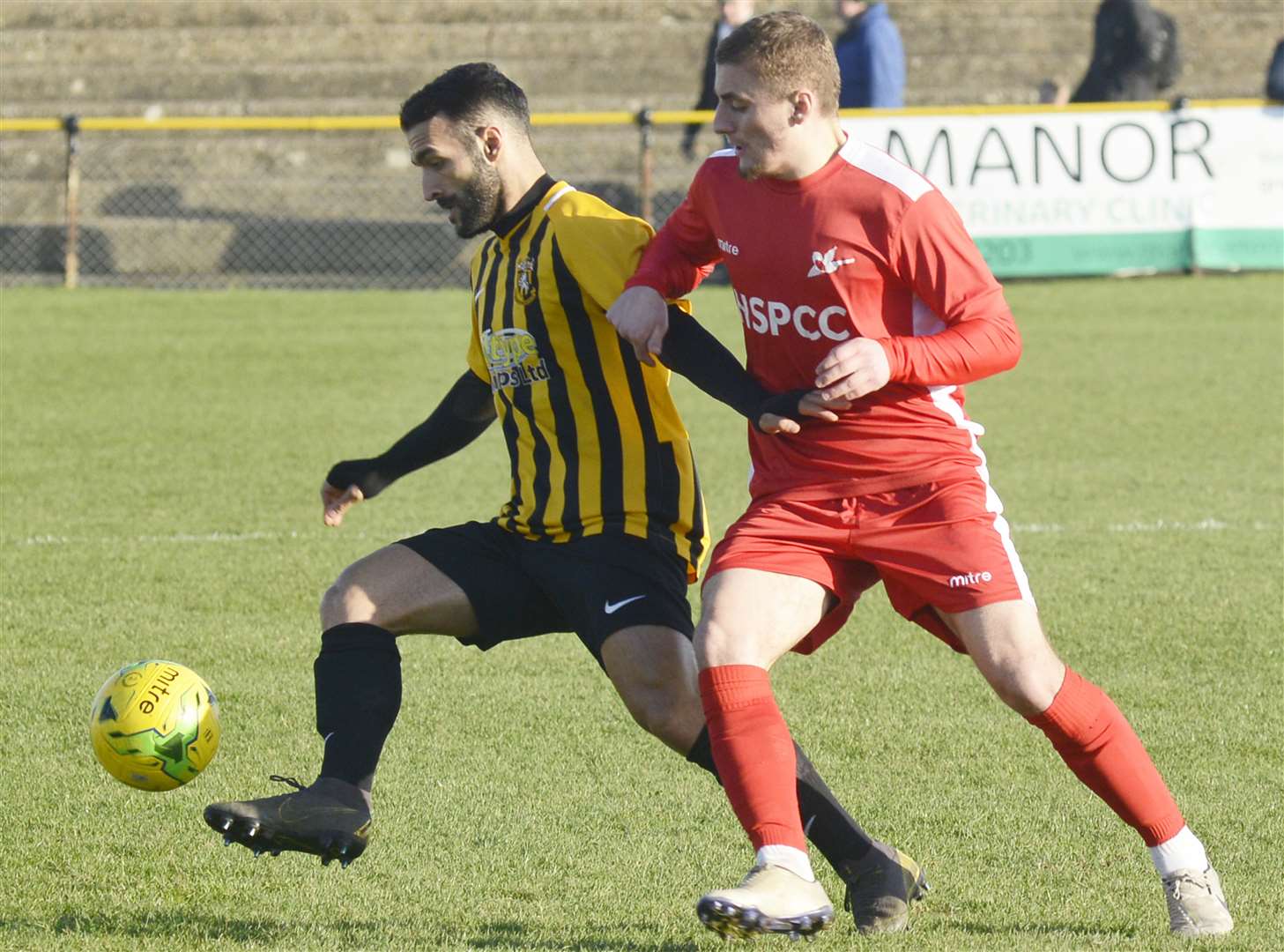 Kieron McCann in action during his Folkestone days against Carshalton. Picture: Paul Amos (43918873)