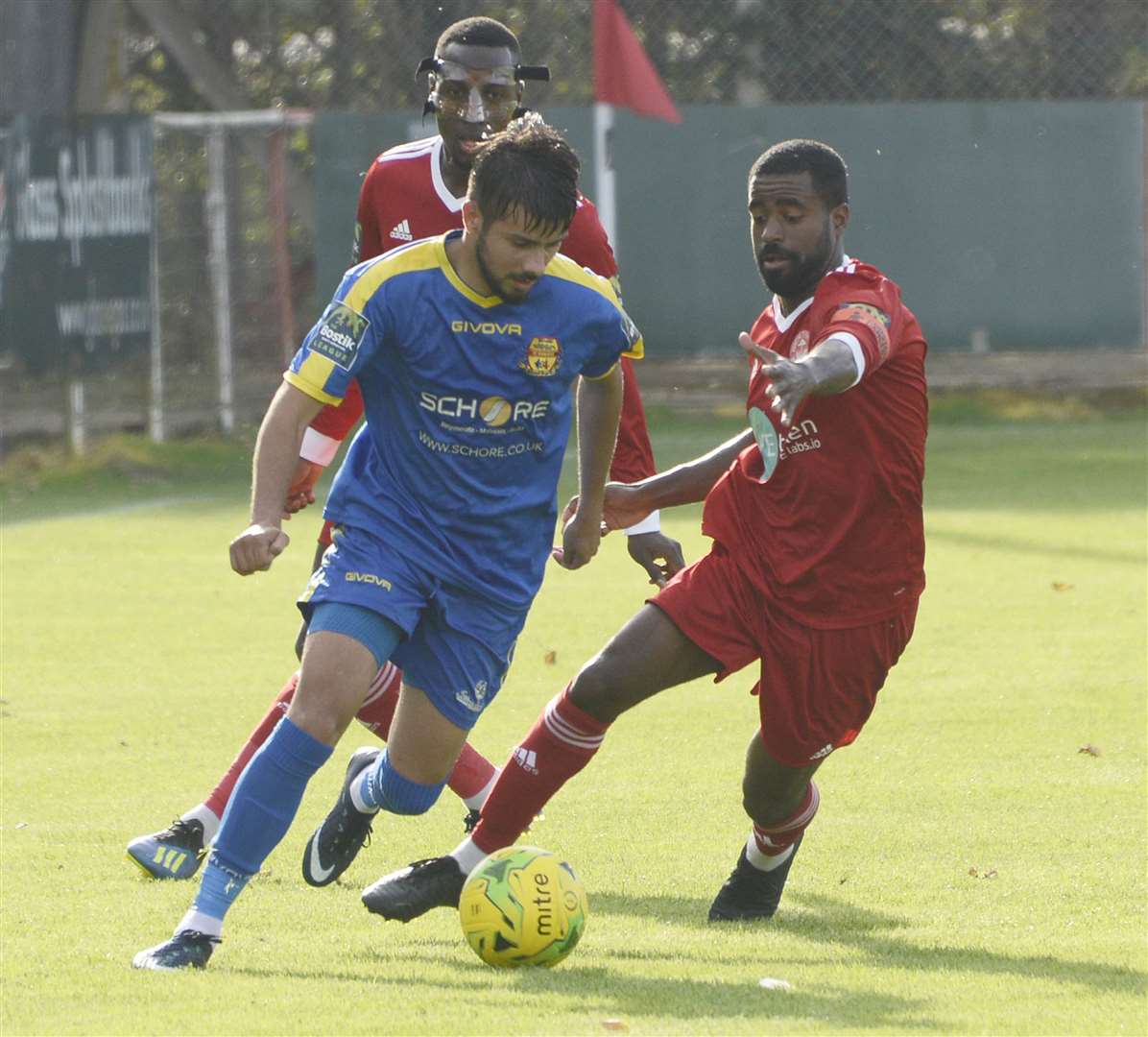 Hythe Town on their way to a 2-0 preliminary round win over FC Romania last season Picture: Paul Amos