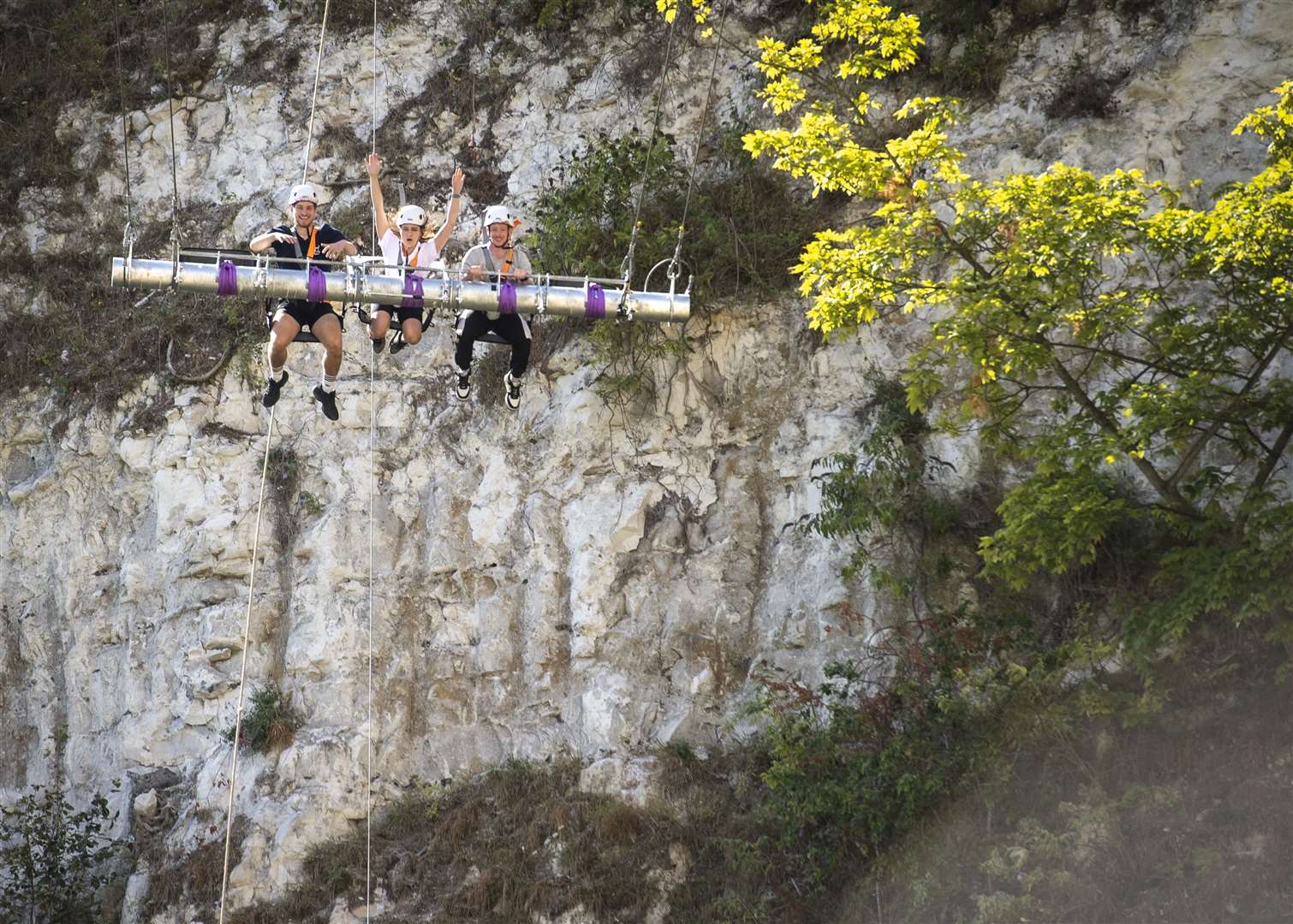 The Giant Swing opens at Hangloose Adventure Bluewater today. Picture: John Nguyen/PA Wire