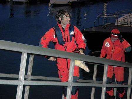 John Bishop comes ashore