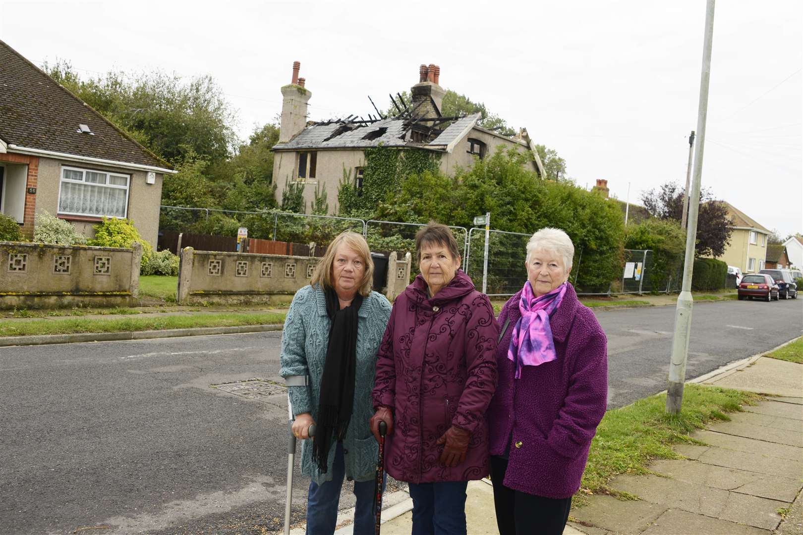 Veronica Lewis, Maria Stewart and Jackie Weeden by one of the proposed entrances to the development