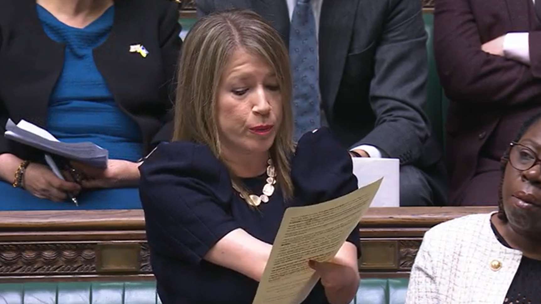 Labour MP Marie Tidball speaking in the House of Commons during the debate on the assisted dying Bill (Parliament TV/PA)