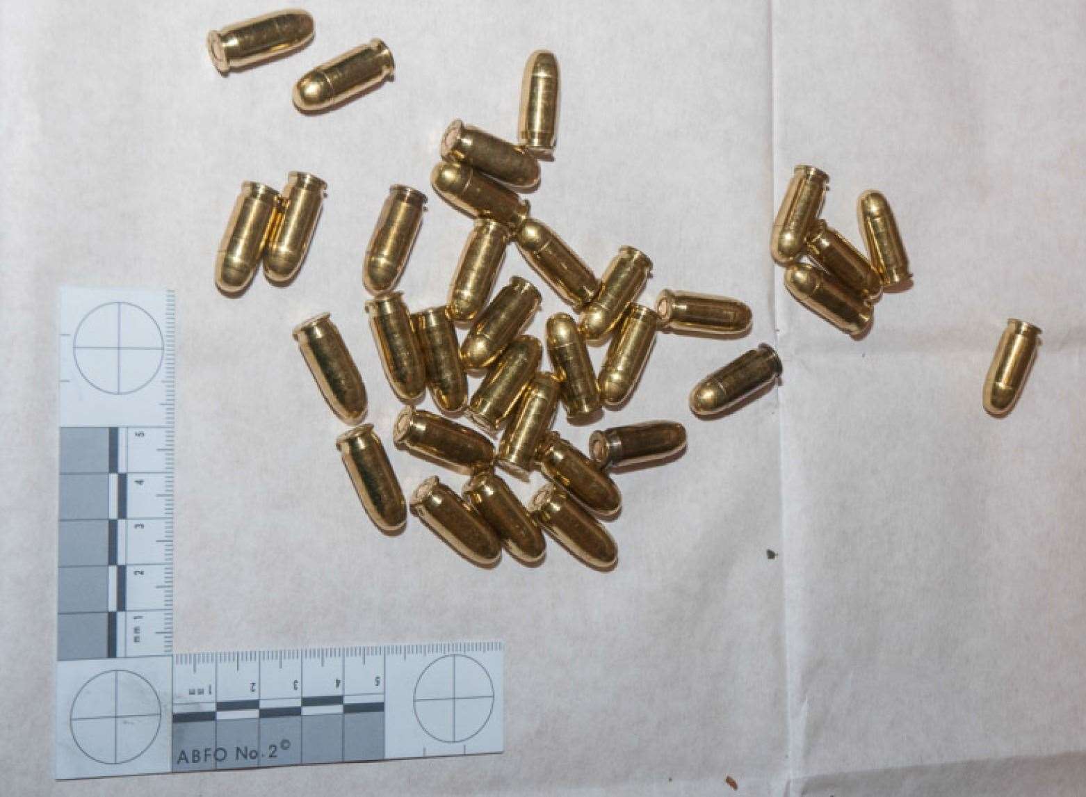 Bullets retrieved by police officers after the incident in Rochester. Picture:NCA