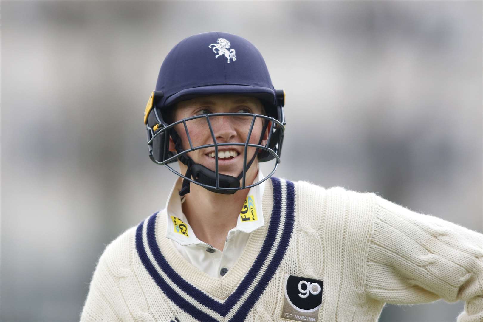 Kent's Zak Crawley has brought up his second Test century in the First Test in Antigua against the West Indies