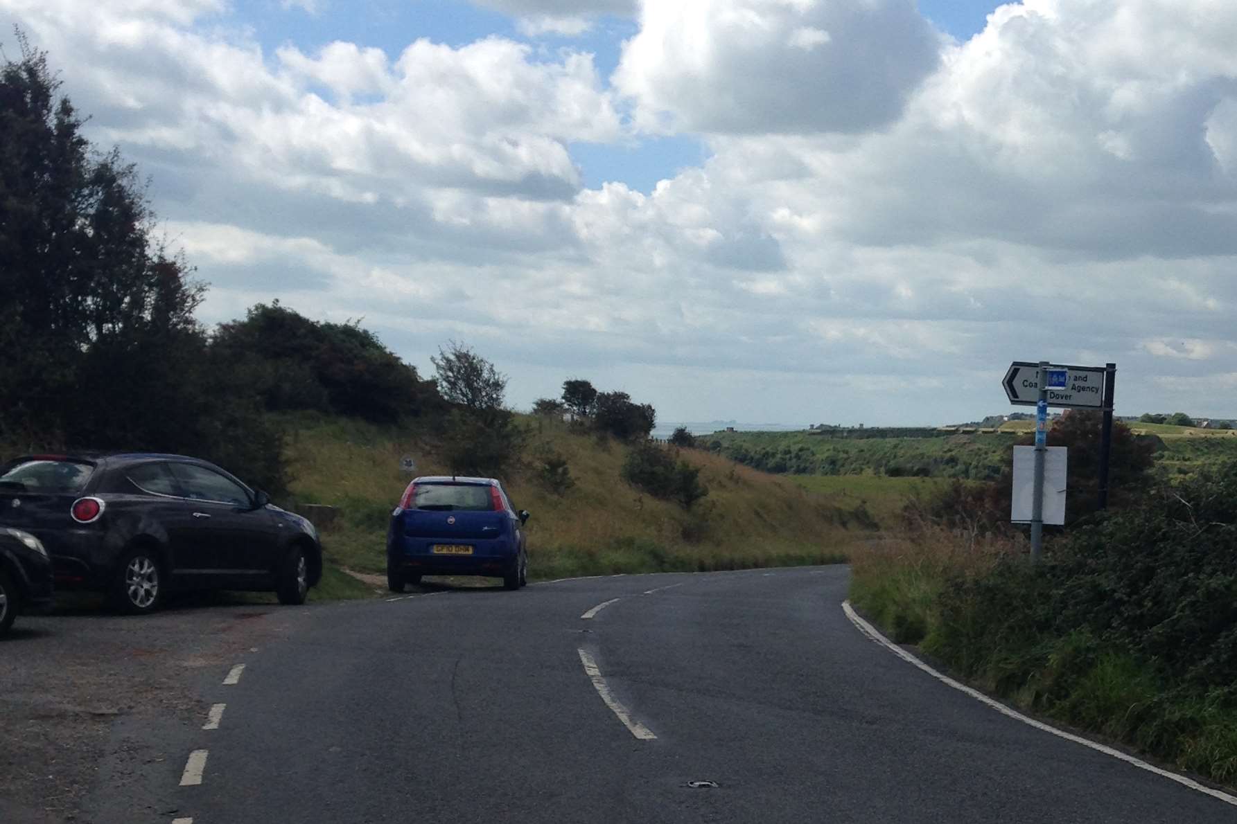 The scene of the fatal accident in Upper Road, Dover