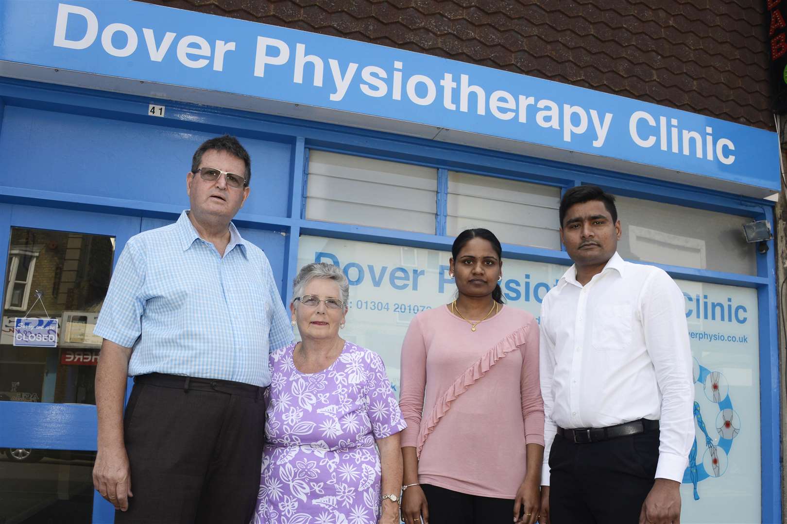 Satheesh Sankaragounder is threatened with deportation here with supporters Marilyn and David Ottley and Mythili Sateesh.