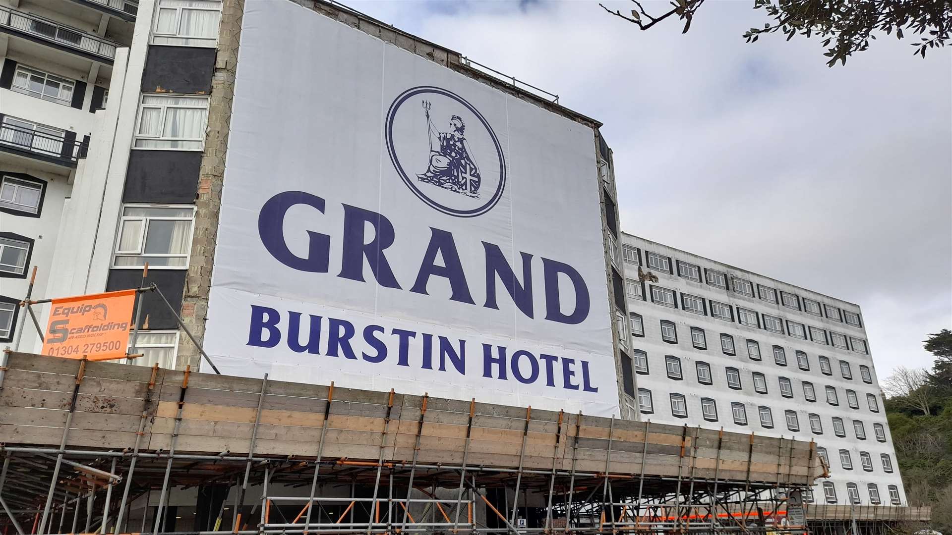 The new banner showing 'Grand Burstin Hotel'