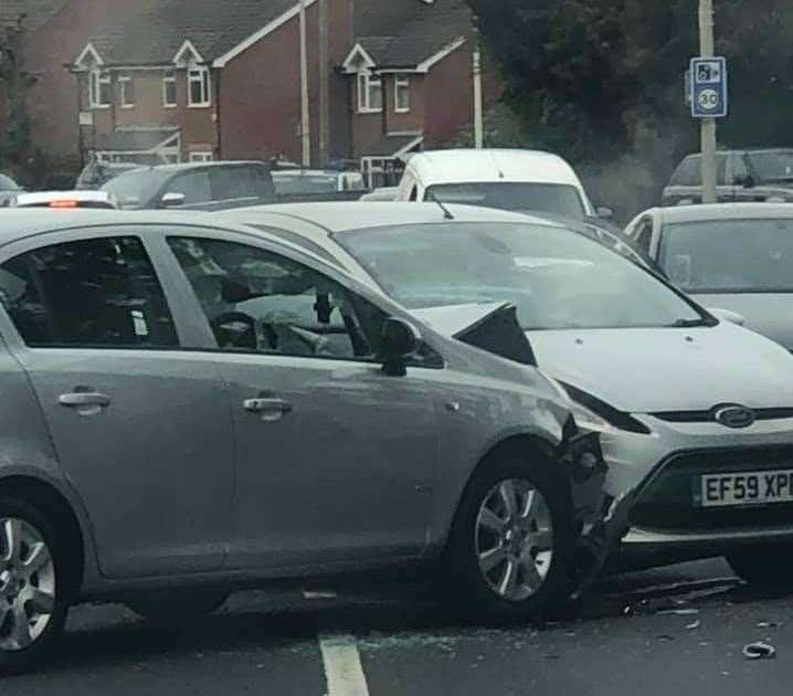 Cars were damaged in the incident Walderslade Road (8312667)