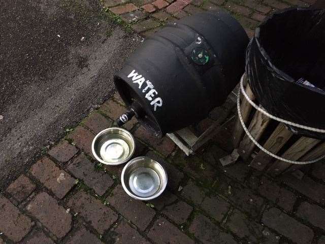 Dogs are allowed in and the pub goes out of its way to make them welcome