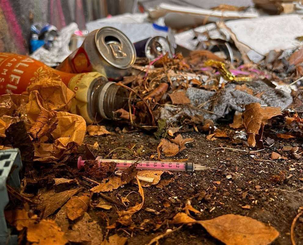 Needles found in the "alleyway from hell" last summer