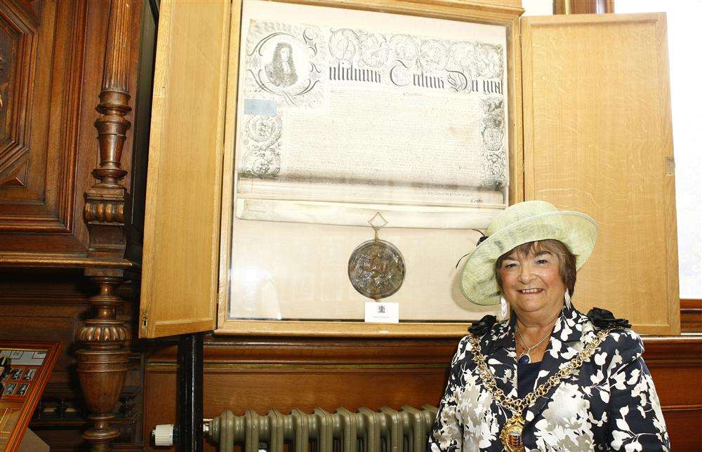 Marlene Burnham in the town hall