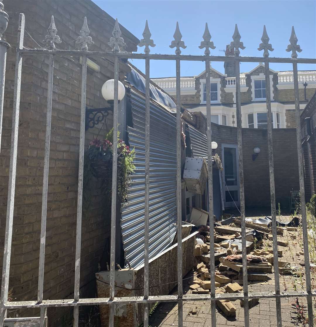 A wall at Ask Italian in Tunbridge Wells has collapsed