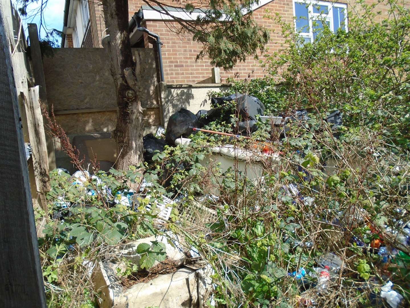 The pub's garden was previously used as a 'dumping ground'. Picture: Folkestone and Hythe District Council