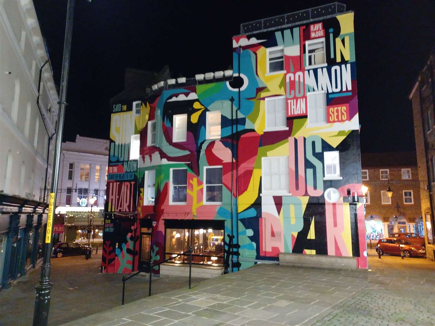 You can see why Folkestone is gaining a reputation as an arty town. Just around the corner in Rendezvous Street is this vibrant artwork by Greg Stobbs which appeared in October