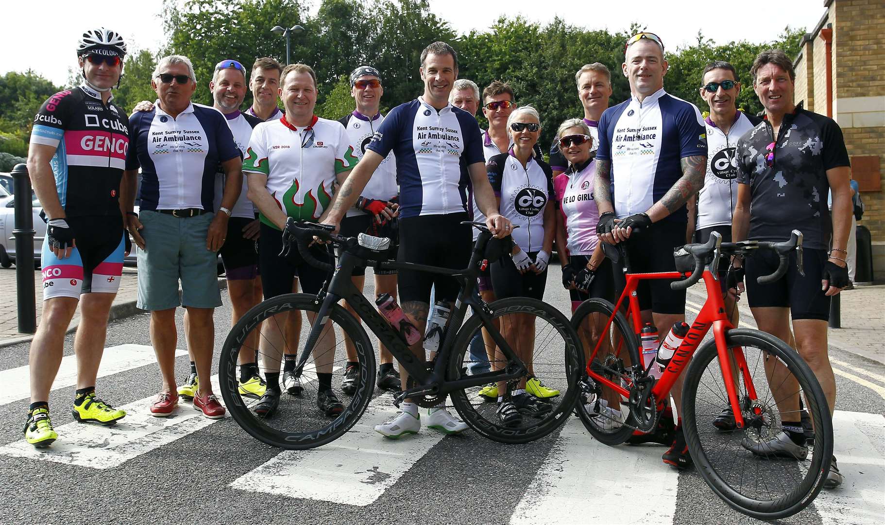 Matthew Russell and Richard Ansell with supporters at the Village Hotel