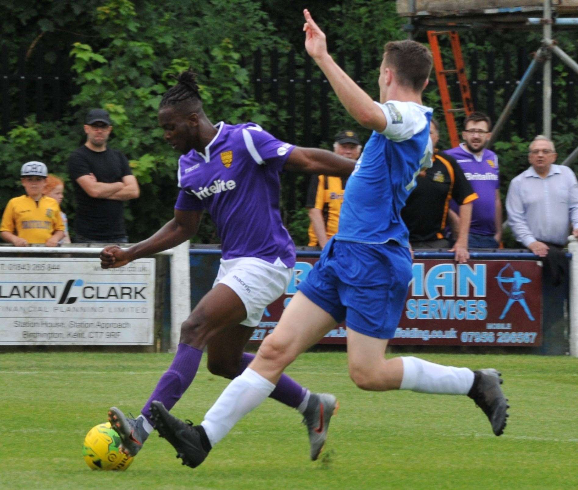 Maidstone striker Ibrahim Olutade Picture: Steve Terrell