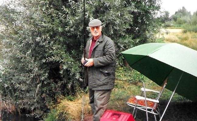 Lawrence fishing - which was his favourite hobby. Picture: Lawrence Harbutt