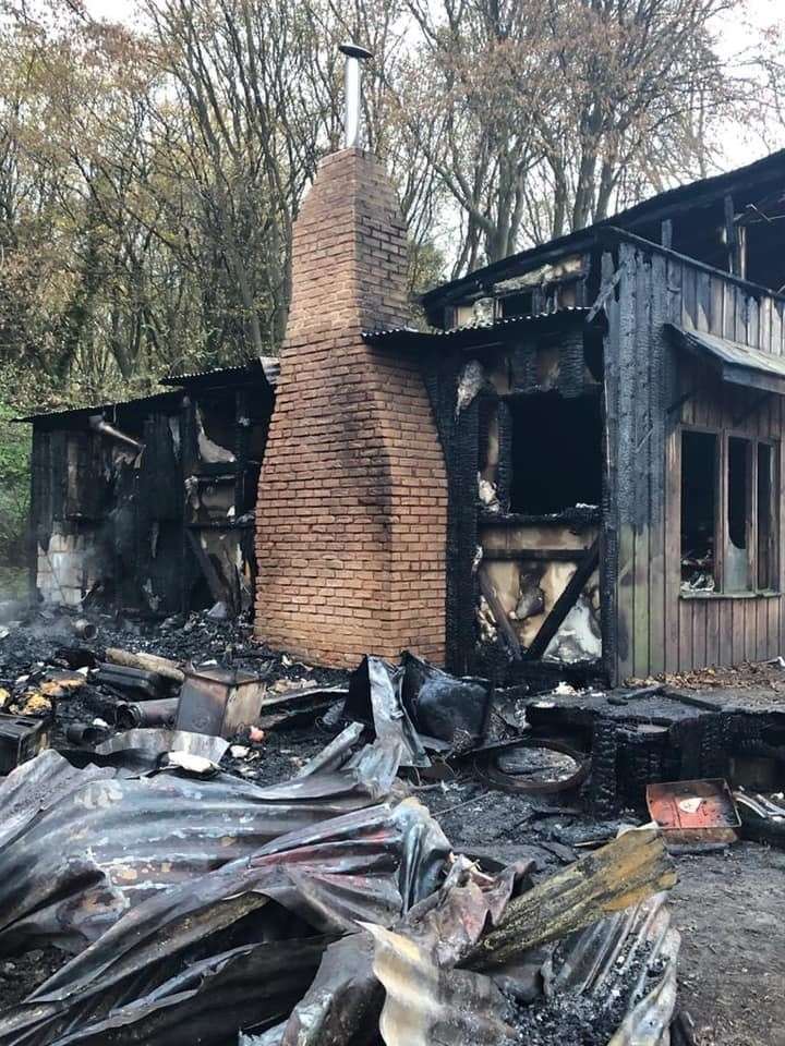 The devastation left with after the fire. Picture: Laredo Western Town