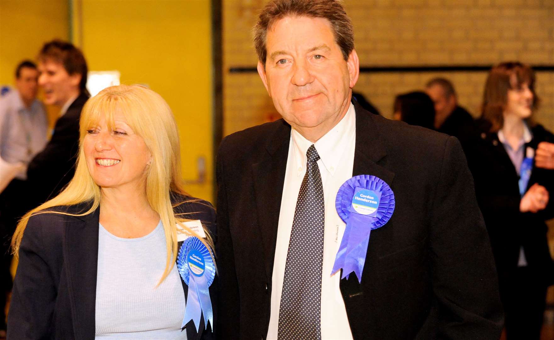 Gordon Henderson and his wife Louise at the general election count in 2010 at Swallows Leisure Centre. Picture: Andy Payton