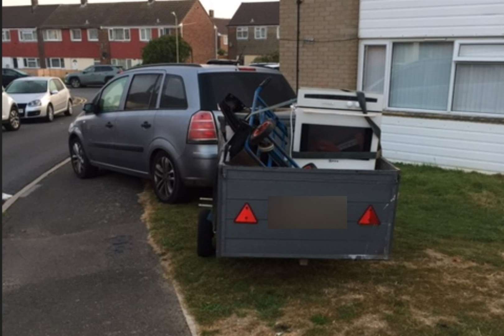 The vehicle used by Mr Warren, complete with scrap metal. Photo: ABC