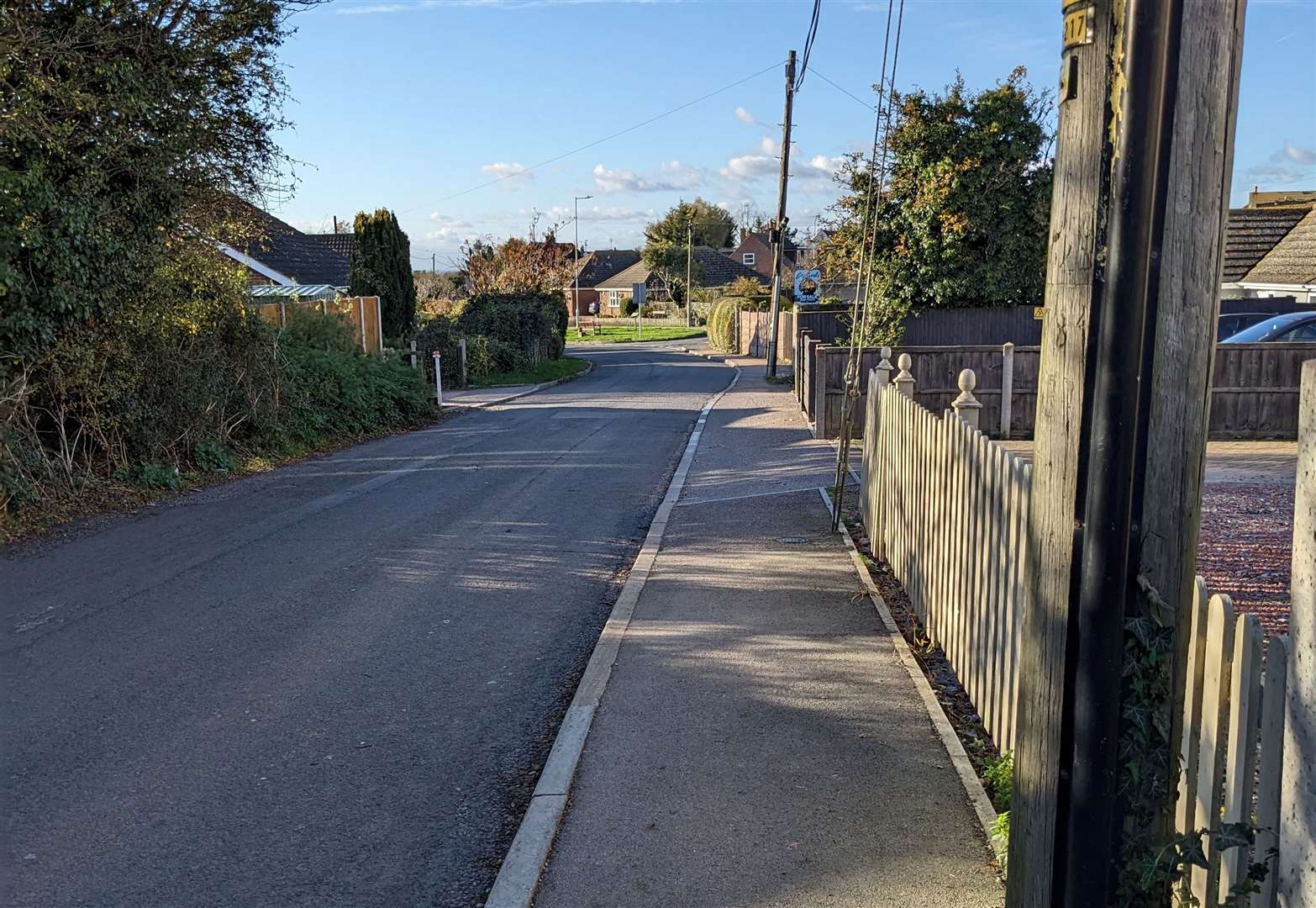 The route along Church Street, Seasalter, which is unlit at night. Picture: Julie Bailey