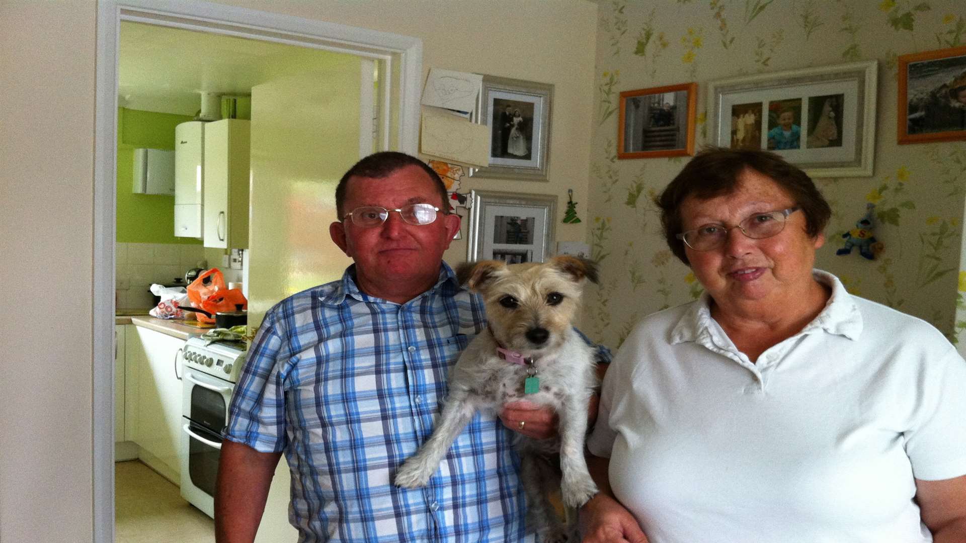 Tony and Jenny Blunt with their dog Flo