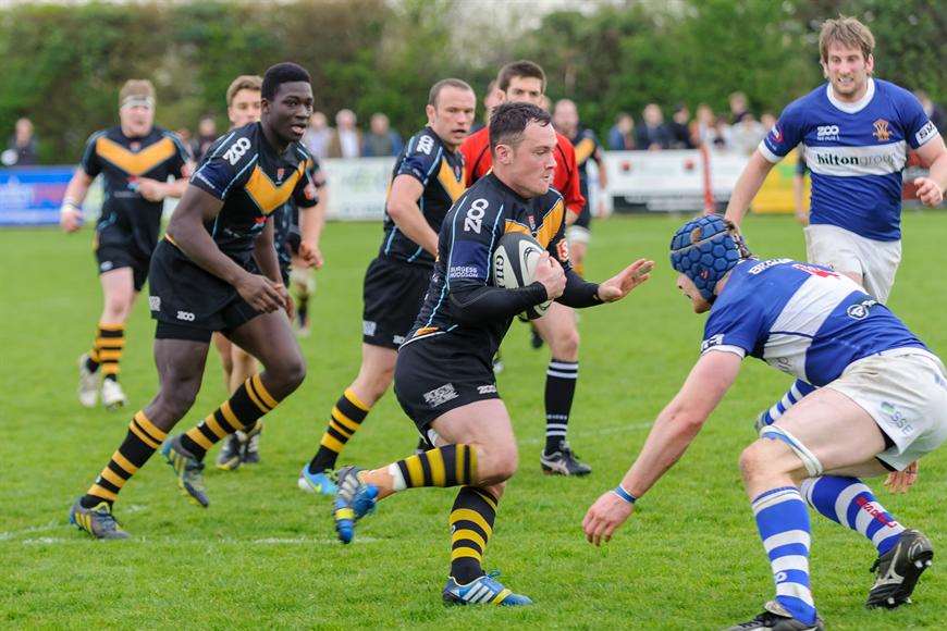 Canterbury's Tom Best makes a break against Bishop's Stortford Picture: Fiona Stapley-Harding