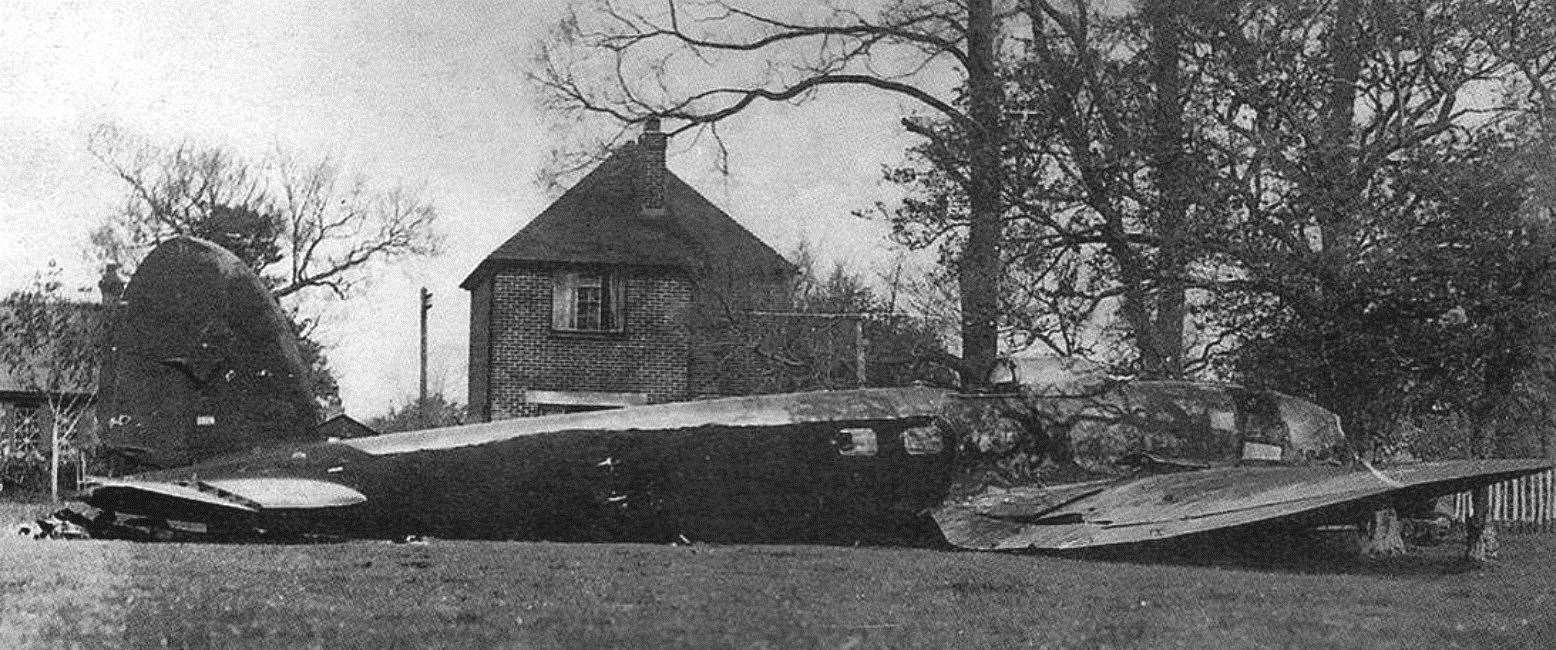 One wing demolished a fence belonging to air raid warden Frank Field of Church Road