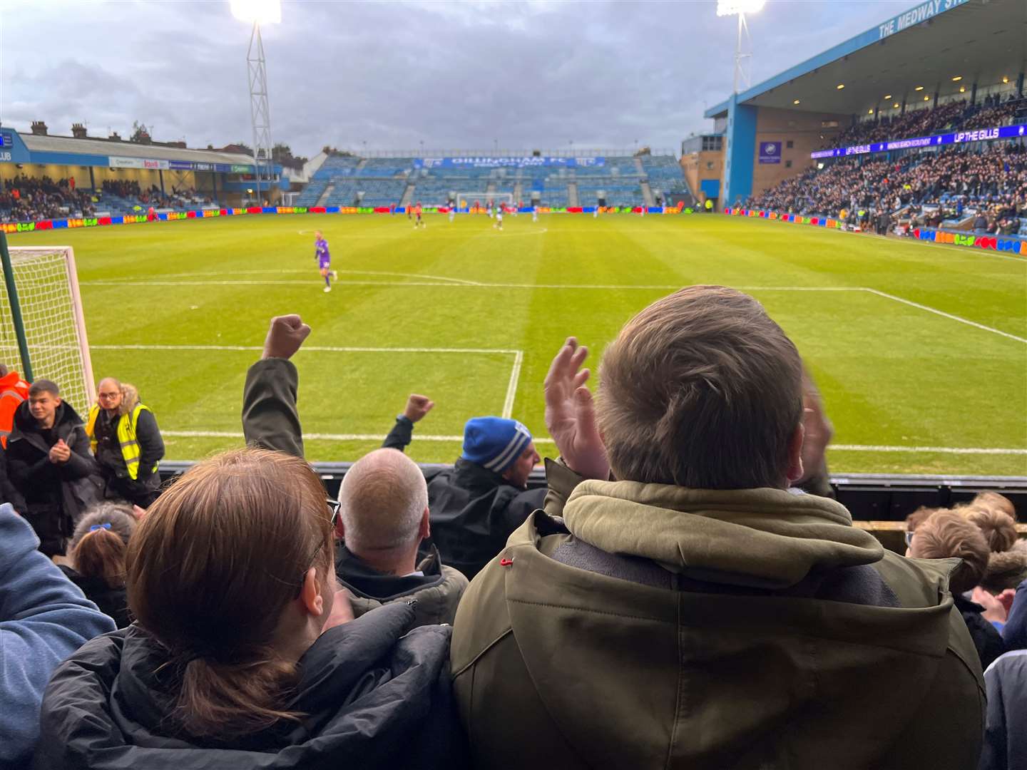 The view of the empty Town End from the Rainham End Picture: Megan Carr