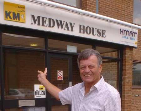 Tony Blackburn outside the Kent Messenger Group office at Strood. Picture: STEVE CRISPE