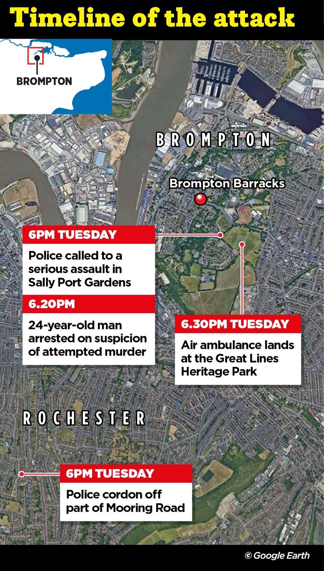 A timeline of the shocking attack on a solider in Sally Port Gardens, Brompton