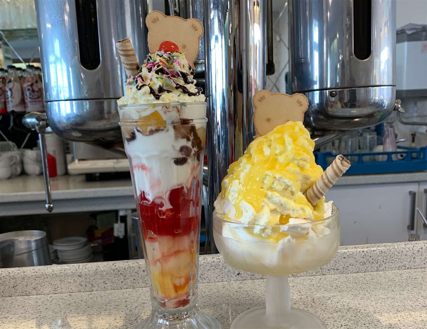 Deal Beach Parlour offers a wide range of ice cream sundaes