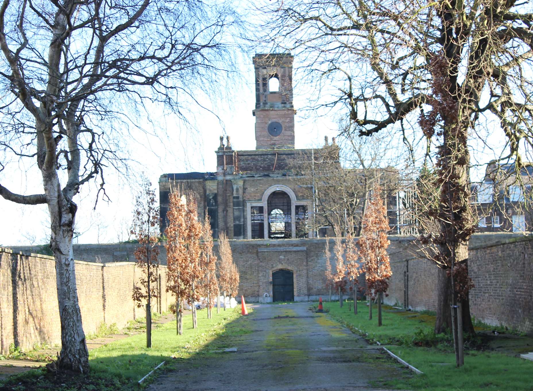 Sheerness Dockyard Church seen from the rear.